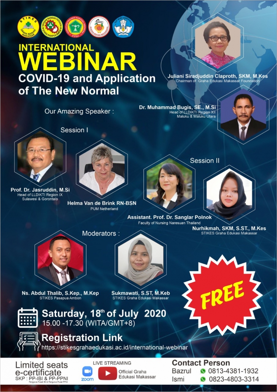 International Webinar: &quot;Covid-19 and Application of The New Normal&quot; - 18th of July 2020