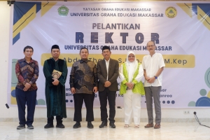 Pelantikan Dr. Abdul Thalib, S.Kep., Ns., M.Kep. Sebagai Rektor Baru Universitas Graha Edukasi Makassar Periode 2025–2029